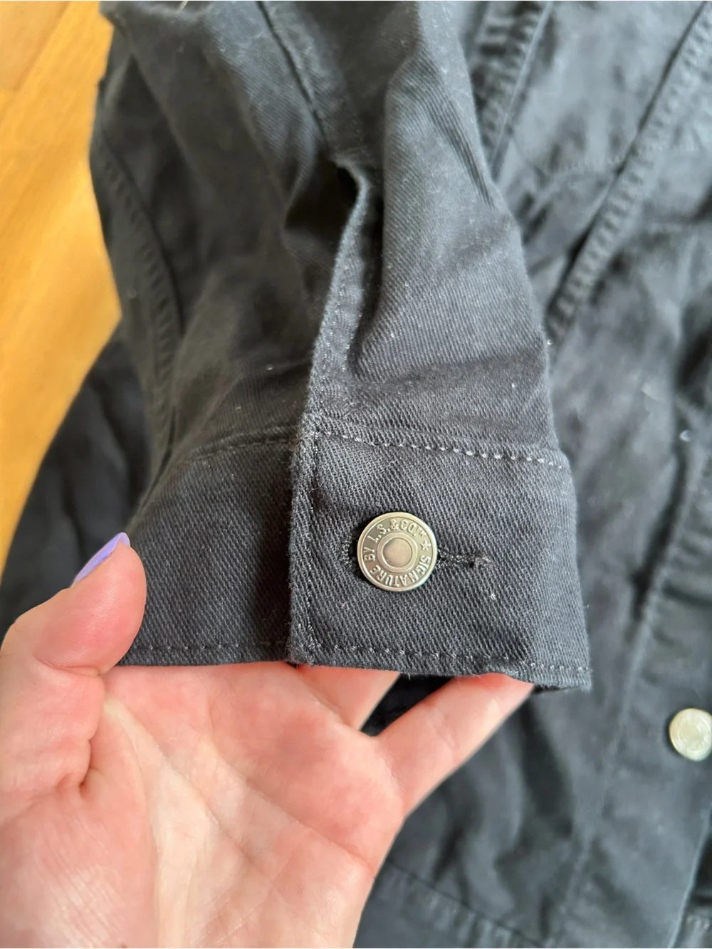 Signature Men's Black Denim Jacket - Picture 4 of 5